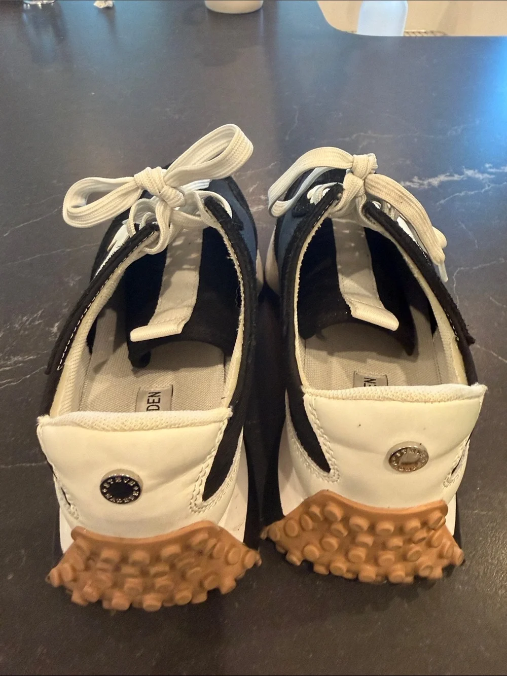 Steve Madden Black and White Retro  Sneakers